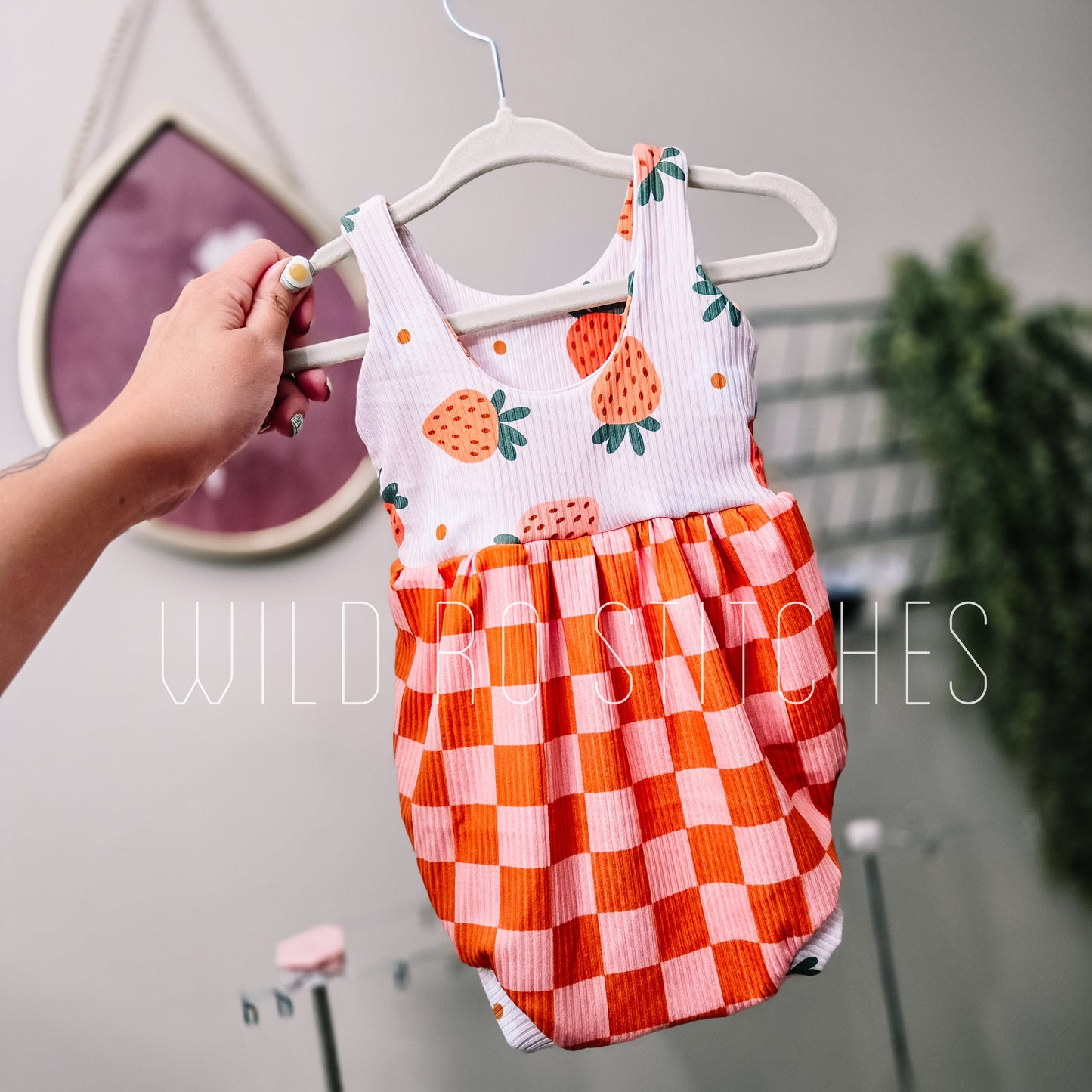 Strawberry Bubble Romper