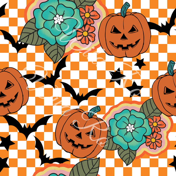 Halloween Checkers SEAMLESS FILE