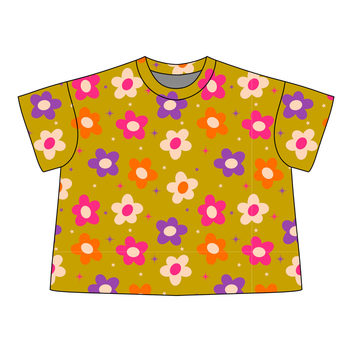 Groovy Floral Slouchy- Made To Order