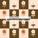 Brown Checkered Flowers (multiple styles)