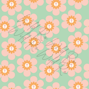 Pastel Cross Floral SEAMLESS FILE