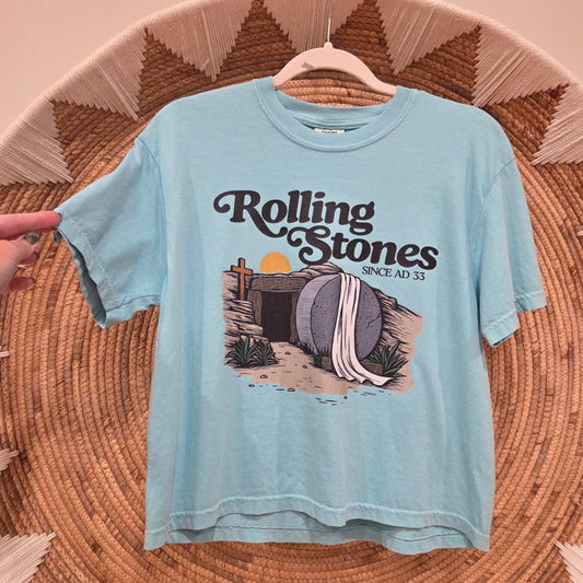 Rolling Stones AD Adult Cropped Tee