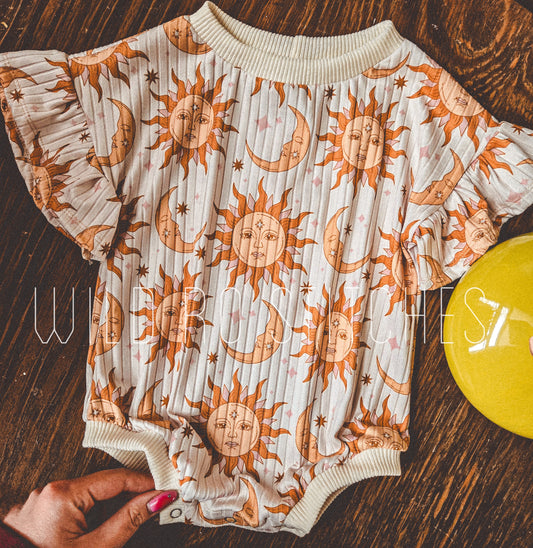 RTS 3/6m Ruffle Sleeve Romper