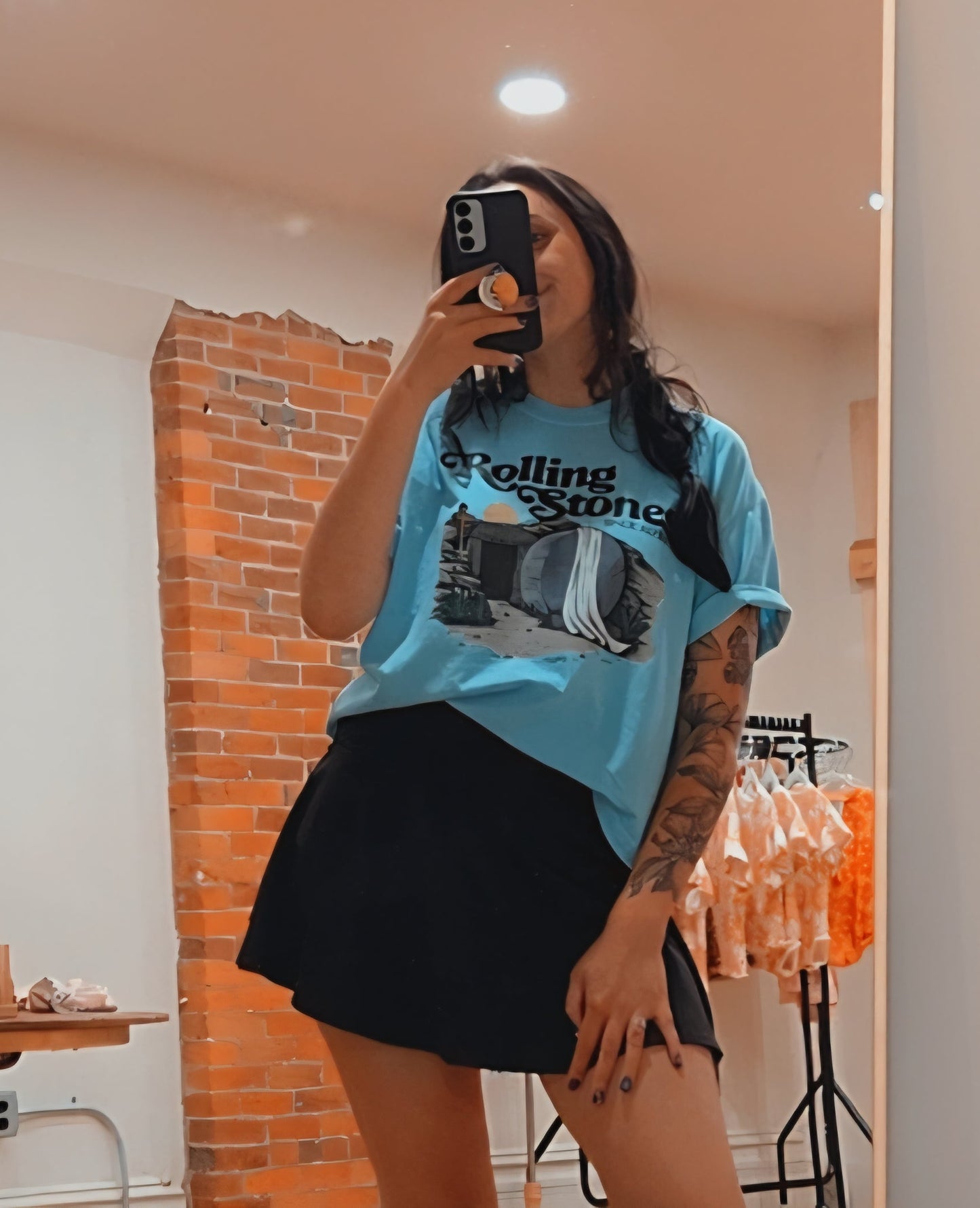 Rolling Stones AD Adult Cropped Tee